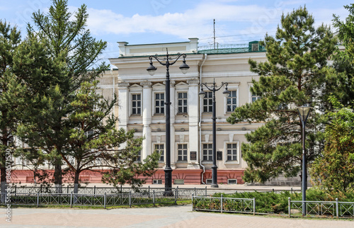 Omsk, Omsk Region, Russian Federation - June 5, 2024. Infirmary of the cadet corps 1913