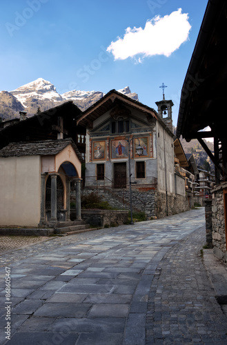 The village of Alagna Valsesia in Piedmont.