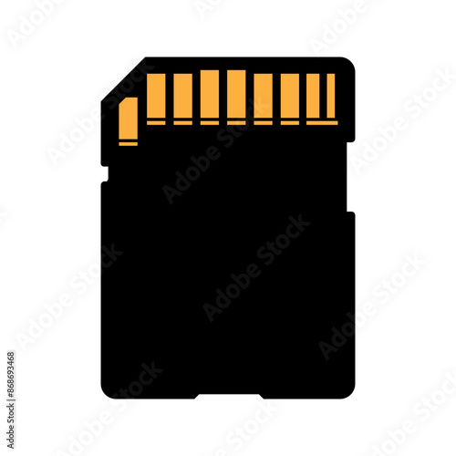 Memory sd card icon. Flash disk storage symbol. Media, photos, gigabytes, megabytes.