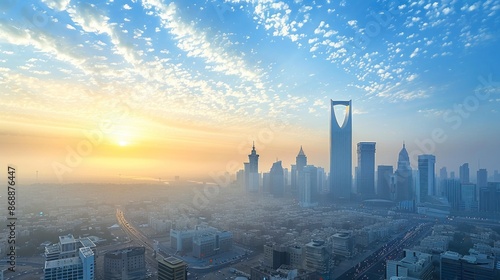 Sunrise Over Riyadh, Saudi Arabia