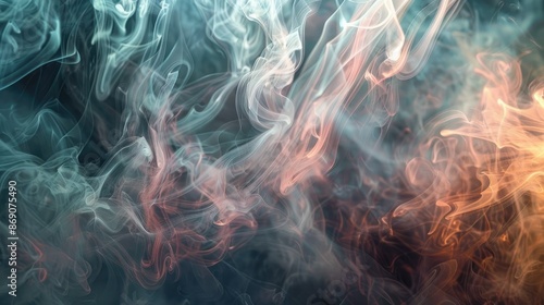 Mesmerizing Dance of Ethereal Smoke Tendrils in Moody Interplay of Light and Shadow