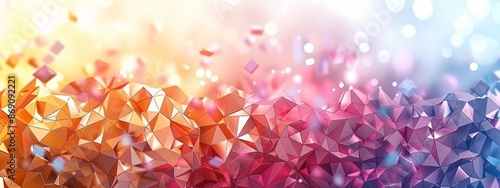  A multicolored abstract backdrop features a substantial number of small cubes arranged in the image's center, encircled by more cubes of similar yet diminutive sizes in