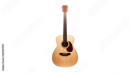 Acoustic guitar cutout. Classic guitar on transparent background