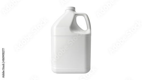 Cleaning bottle cutout. White bottle mockup