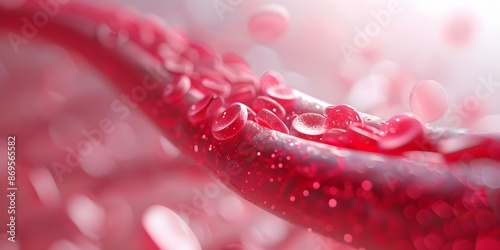 Atherosclerosis Pathology Image Detailed Illustration of Plaque Buildup Inside Artery with Labels. Concept Medical Illustration, Atherosclerosis Pathology, Artery Plaque, Detailed Image