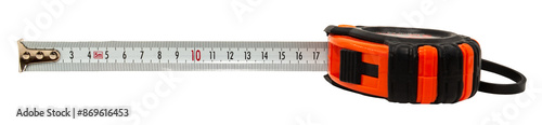 Construction measuring tape on a white background. Roulette