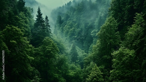 Green arboreal forest