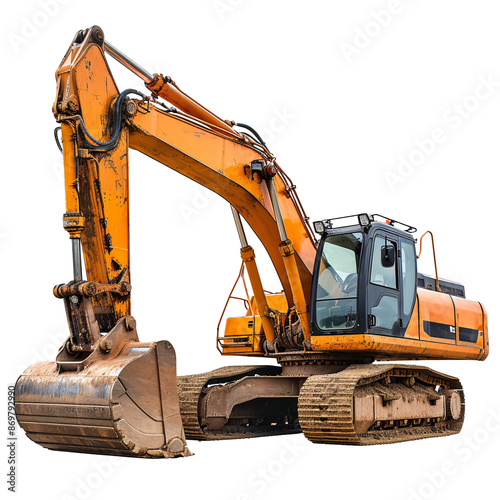 a yellow construction vehicle with a bucket