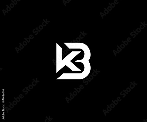 kb letter logo design vector