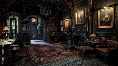 An art heist escape room with masterpieces, security systems, and cleverly hidden clues.