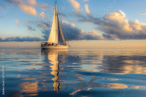 a sailboat on the water by jimmy kirk