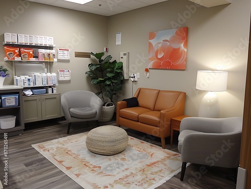 A photo of a breastfeeding-friendly workplace with a designated lactation room and supportive policies.