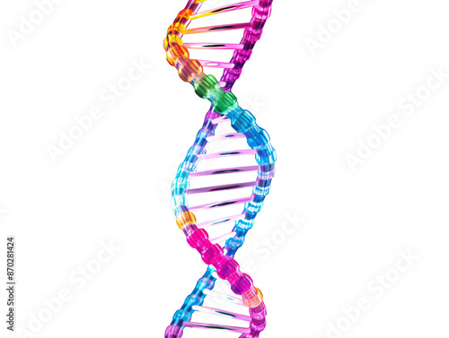 a colorful dna strand