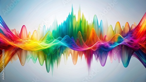 Abstract Colorful Sound Wave. Vibrant Rainbow Colored Equalizer. Audio Spectrum. Music And Sound Concept.