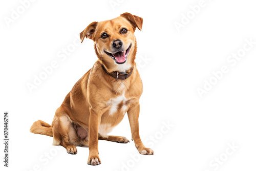 a dog sitting on the floor