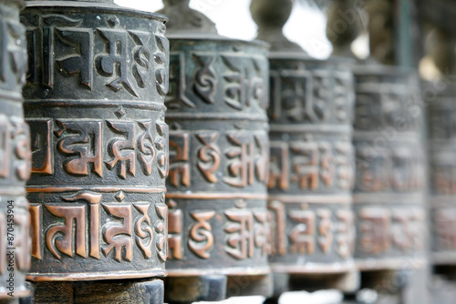 Mani, moulins ˆ prire tibŽtain. Swayambunath temple. Nepal.