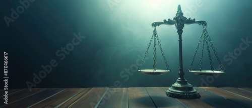 Scales of justice with evidence presentation background, symbolizing truth in law