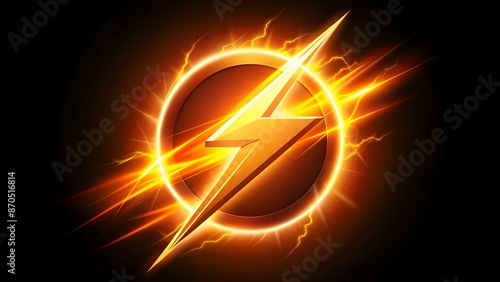 Flash Logo design Thunderbolt symbol Energy Power electric speed