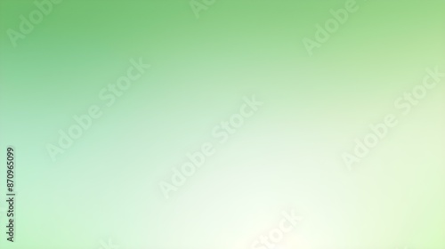 Gradient Background with soft Shapes fading from Light Green to White. Elegant Presentation Template