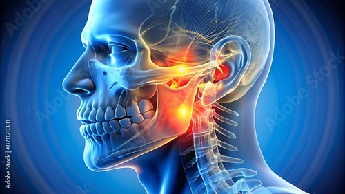 Temporomandibular joint disorder or TMJ. Condition affecting