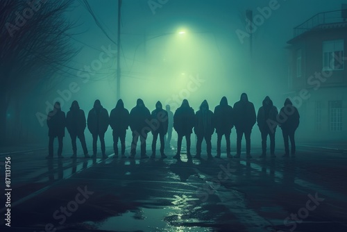 Street Silhouettes: Cinematic Gangster Poster