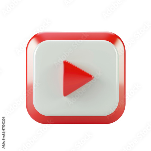 Red Play Button Icon