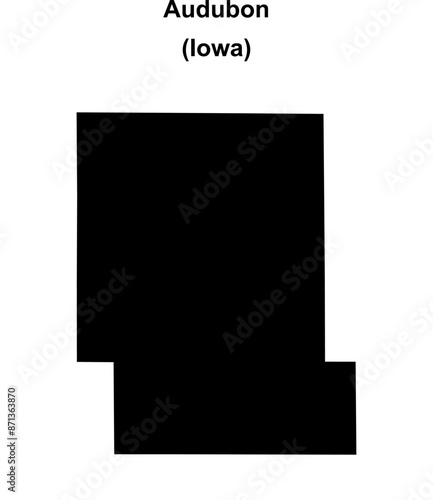 Audubon County (Iowa) blank outline map