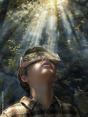 A teenager with conversion disorder experiencing temporary blindness in a sunlit clearing