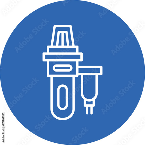 Starter Motor line circle icon