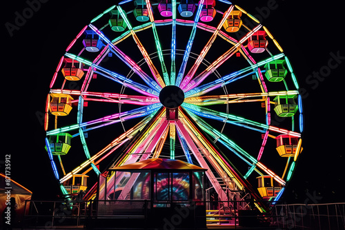 Ferris Wheel in Vibrant Colors