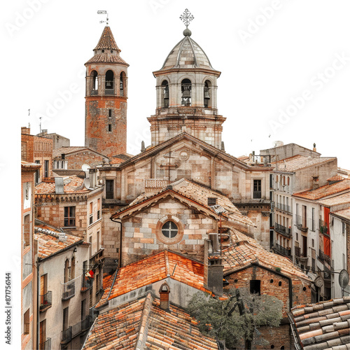 Cityscape Photo of Saint Church Basilica of Saints Jus Isolated on Transparent or White Background, PNG