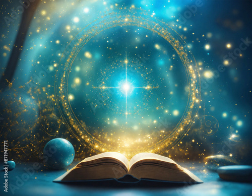 Holy Book - Magic Book - Akasha reading - Universe - AI generated