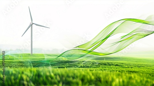 Embracing the Future: Windmill Generating Green Energy with Air Currents Diagram