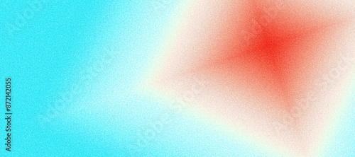 Grainy noise texture background, abstract red pink cyan blue vibrant color gradient banner, poster cover, backdrop design