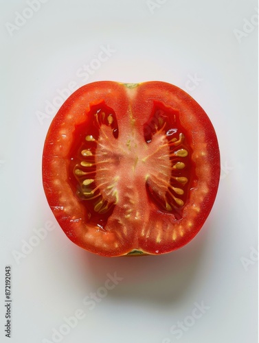 A cross-section of a tomato. AI.