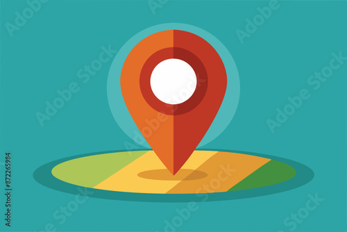 Pin lokator map icon illustration template