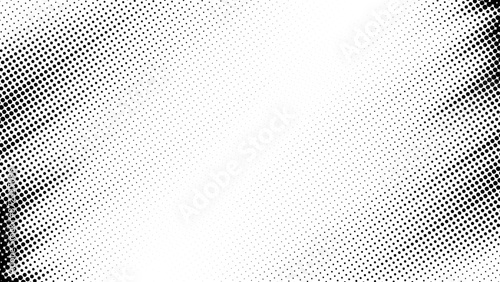 Abstract vector halftone tilted background with grainy stripes. Dotted texture and trendy halftone tonal gradation effect.