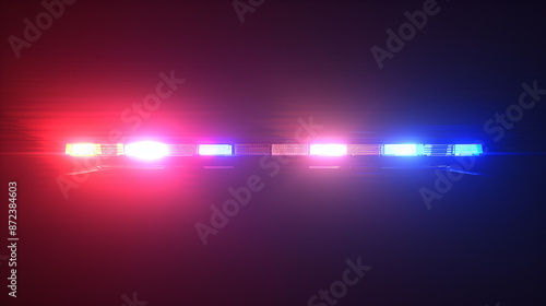 siren light bar on top of police car emergency police lights