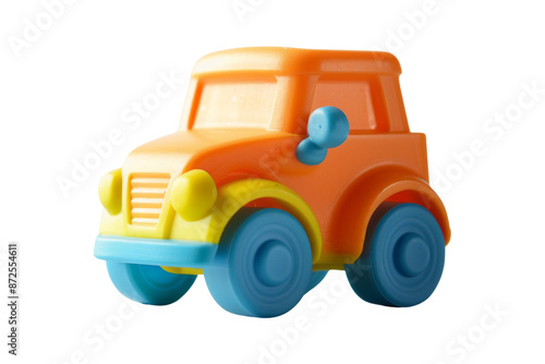 Colorful Toy Car isolated on white background