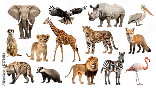 Wildlife animal png cut out set