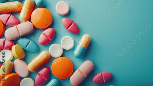 Antidepressant Medication Pills with Space for Text Healthcare Ideas