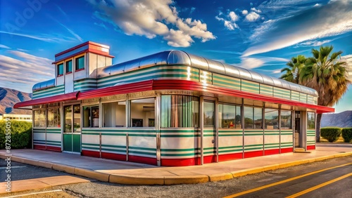 Classic diner on historic Route 66 in Kingman, Arizona, Kingman, Arizona, Route 66, diner, vintage, retro, nostalgic