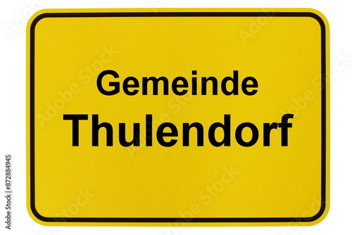 Illustration eines Ortsschildes der Gemeinde Thulendorf in Mecklenburg-Vorpommern