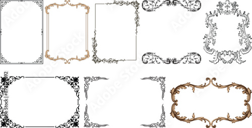 Decorative frames collection set