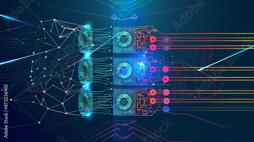 The architecture of a convolutional neural network in vector form illustrates how AI functions. It involves data science, machine learning, and artificial intelligence, featuring input, output, and tw