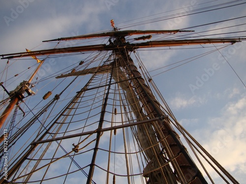 rigging of a sailing ship mast boat