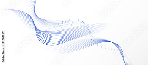 Abstract white background with smooth lines. Dynamic waves. vector illustration. 