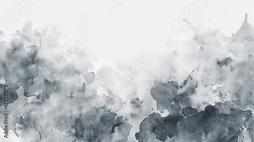 A watercolor backdrop with a monochromatic grey scale, featuring various intensities and saturations to provide a dynamic and versatile background.