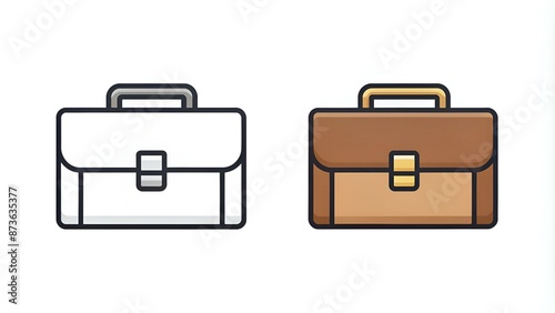 briefcase icon in different style vector illustration. two colored and black briefcase vector icons designed in filled, outline, line and stroke style can be used for web, mobile, ui