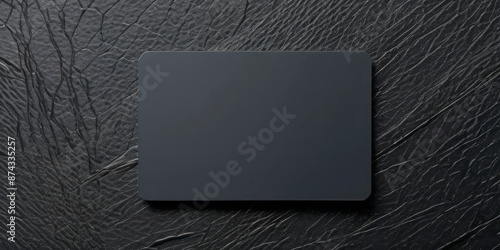 template black textured business card signboard on a black textured background